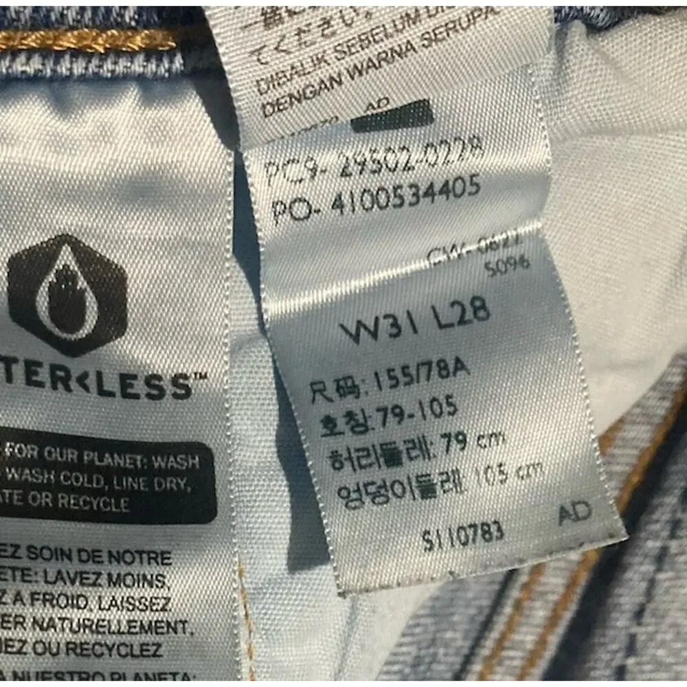 Levi's 501 Women's Jeans Medium Wash Button Fly Size 31x28 High Rise Boho Slim